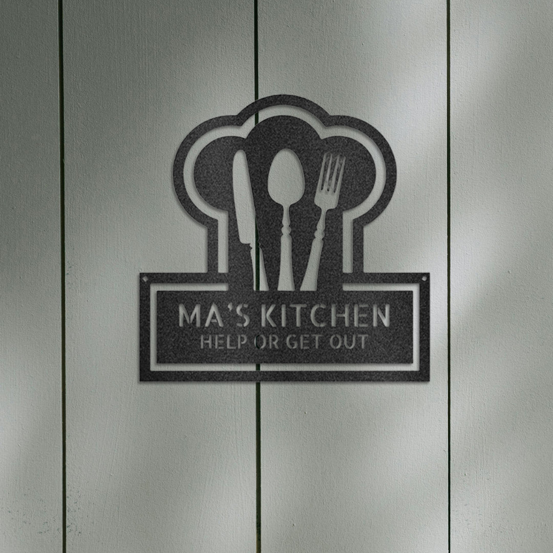 Ruler Of The Kitchen Monogram - Steel Sign