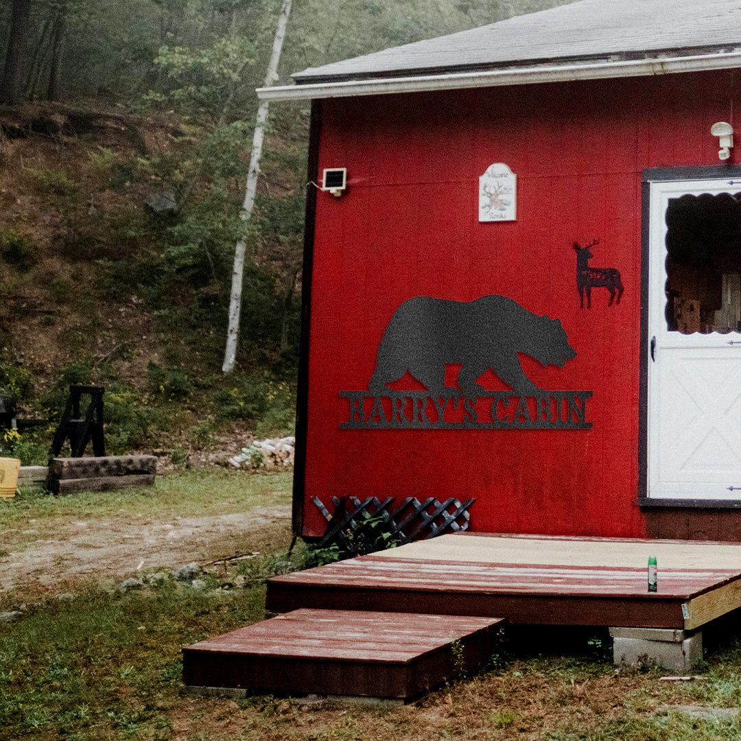 Bear Monogram - Steel Sign