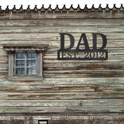 Dad Monogram - Steel Sign