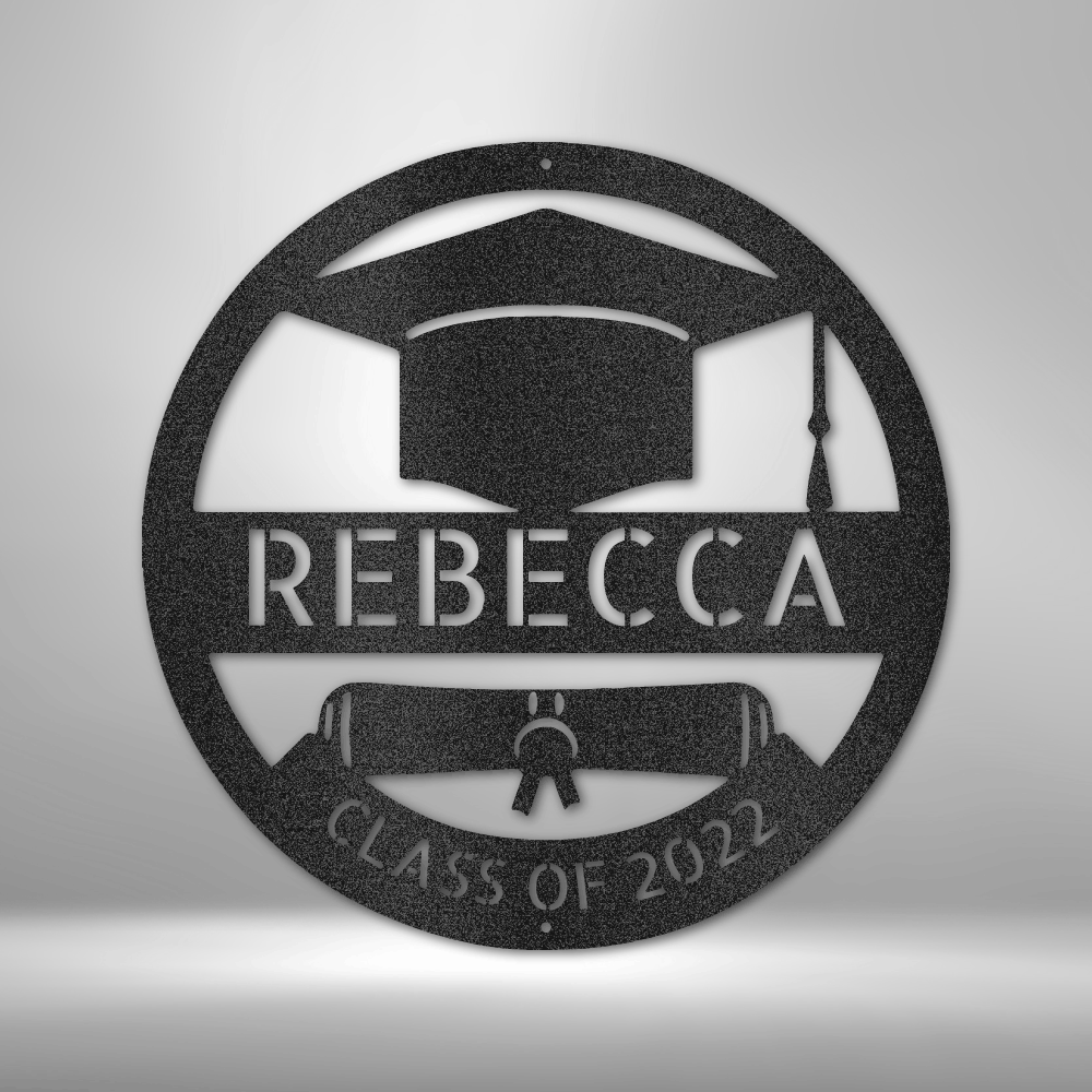 Grad Cap Signs Grad Cap Monogram - Steel Sign – Forever Signs